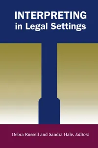 Interpreting in Legal Settings_cover