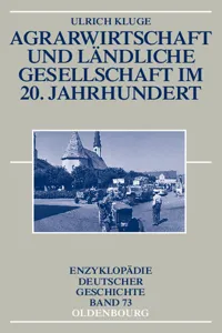 Agrarwirtschaft und ländliche Gesellschaft im 20. Jahrhundert_cover