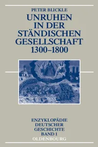 Unruhen in der ständischen Gesellschaft 1300-1800_cover