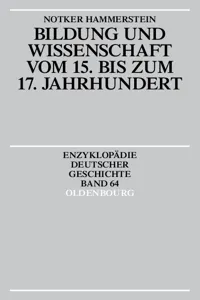 Bildung und Wissenschaft vom 15. bis zum 17. Jahrhundert_cover