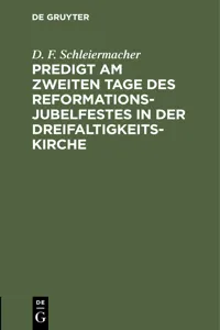 Predigt am zweiten Tage des Reformations-Jubelfestes in der Dreifaltigkeits-Kirche_cover