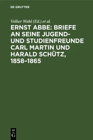 Briefe an seine Jugend- und Studienfreunde Carl Martin und Harald Schütz, 1858–1865