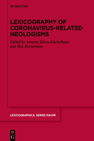 Lexicography of Coronavirus-related Neologisms