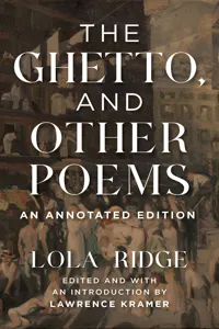 The Ghetto, and Other Poems_cover