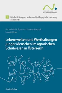 Zeitschrift für agrar- und umweltpädagogische Forschung, Sonderheft 1_cover