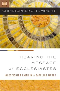Hearing the Message of Ecclesiastes_cover