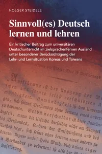 Sinnvol Deutsch lernen und lehren_cover