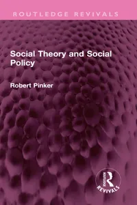 Social Theory and Social Policy_cover