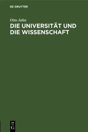 Die Universität und die Wissenschaft