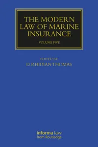 The Modern Law of Marine Insurance_cover