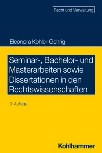 Seminar-, Bachelor- und Masterarbeiten sowie Dissertationen in den Rechtswissenschaften_cover