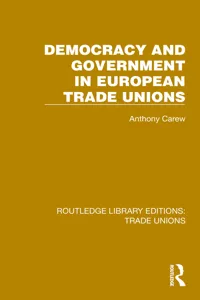 Democracy and Government in European Trade Unions_cover