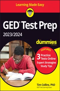 GED Test Prep 2023 / 2024 For Dummies_cover