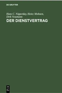 Der Dienstvertrag_cover