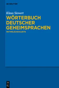 Wörterbuch deutscher Geheimsprachen_cover