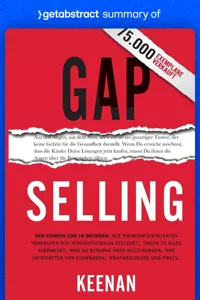 Summary of Gap Selling by Keenan_cover