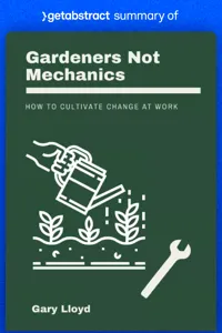 Summary of Gardeners Not Mechanics by Gary Lloyd_cover