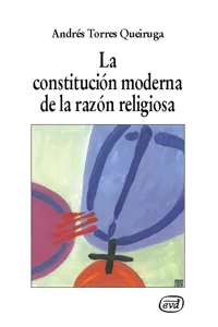 La constitución moderna de la razón religiosa_cover