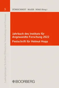 Jahrbuch des Instituts für Angewandte Forschung 2022 Festschrift für Helmut Hopp_cover