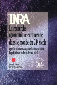 La recherche agronomique européenne_cover