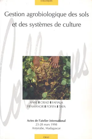 Gestion agrobiologique des sols et des systèmes de culture