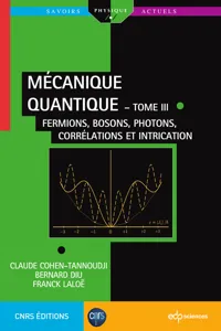 Mécanique quantique - Tome III_cover