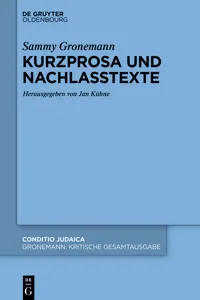 Kurzprosa und Nachlasstexte_cover