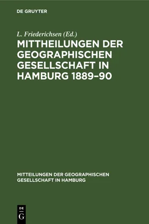 Mittheilungen der Geographischen Gesellschaft in Hamburg 1889–90