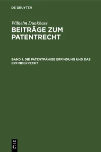 Die patentfähige Erfindung und das Erfinderrecht_cover