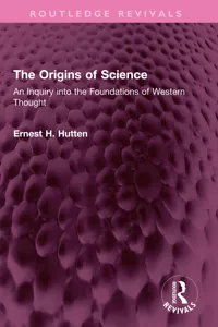 The Origins of Science_cover