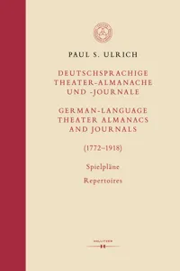 Deutschsprachige Theater-Almanache und Journale / German-Language Theater Almanacs and Journals_cover