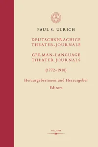 Deutschsprachige Theater-Journale / German-Language Theater Journals_cover