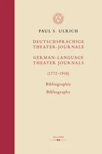 Deutschsprachige Theater-Journale / German-Language Theater Journals_cover