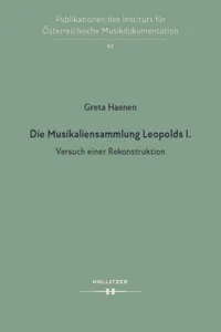 Die Musikaliensammlung Leopolds I._cover