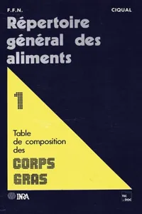 Répertoire général des aliments T1_cover