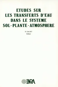 Études sur les transferts d'eau dans le système sol-plantes-atmosphère_cover