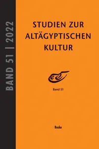 Studien zur Altägyptischen Kultur Band 51_cover