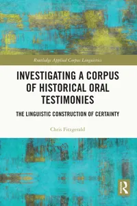 Investigating a Corpus of Historical Oral Testimonies_cover