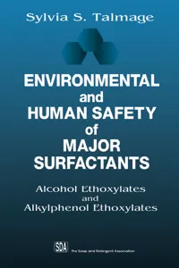 Environmental and Human Safety of Major Surfactants_cover