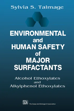 Environmental and Human Safety of Major Surfactants