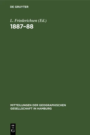 Mitteilungen der Geographischen Gesellschaft in Hamburg 1887–88