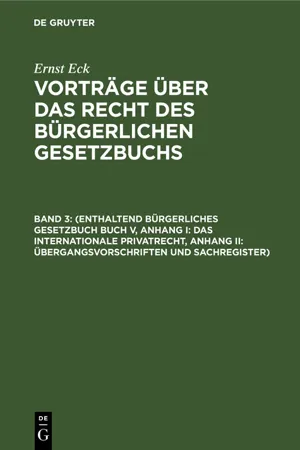 (Enthaltend Bürgerliches Gesetzbuch Buch V, Anhang I: Das internationale Privatrecht, Anhang II: Übergangsvorschriften und Sachregister)