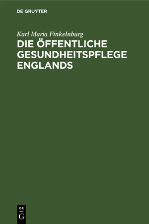 Die öffentliche Gesundheitspflege Englands