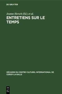 Entretiens sur Le temps_cover