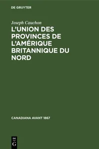 L'union des provinces de l'Amérique britannique du nord_cover