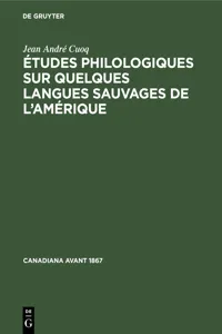 Études philologiques sur quelques langues sauvages de l'Amérique_cover