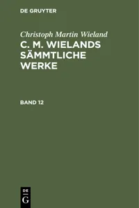 Christoph Martin Wieland: C. M. Wielands Sämmtliche Werke. Band 12_cover