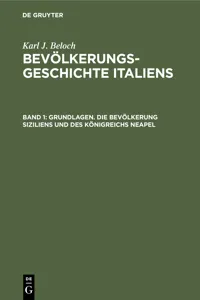 Grundlagen. Die Bevölkerung Siziliens und des Königreichs Neapel_cover