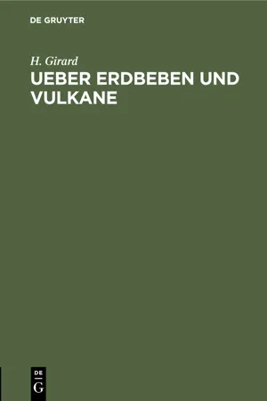 Ueber Erdbeben und Vulkane