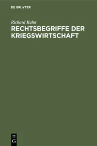 Rechtsbegriffe der Kriegswirtschaft_cover